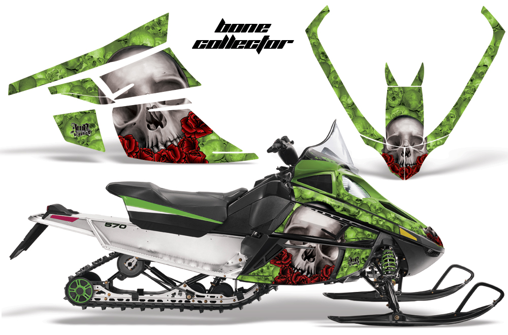 Arctic Cat F Series Graphics Kits BoneCollector Green